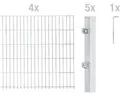 Doppelstabmattenset ALBERTS Typ 6/5/6 800 x 120 cm feuerverzinkt