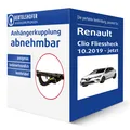 Oris Anhängerkupplung abnehmbar für RENAULT Clio Fliessheck V Typ B7 AHK