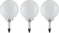 3er Set LED Solarkugeln, Durchmesser 20 cm, MALAGA