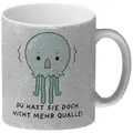 speecheese Tasse Jelly & Friends Qualle Glitzer Kaffeebecher mit Spruch Du hast sie