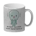 Jelly & Friends Qualle Glitzer-Kaffeebecher mit Spruch Du hast sie doch nicht