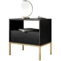 Lookway Nachttisch, Schwarz, Holzwerkstoff, 54x56x39 cm, Schlafzimmer, Nachttische