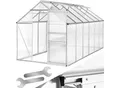 tectake® Gewächshaus, 11,13 m³, UV-beständig und wärmedämmend, 185 x 375 x 195 cm