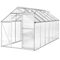 Alu Gewächshaus Gartenhaus Tomaten Treibhaus Frühbeet Pflanzenhaus 375cm 195cm