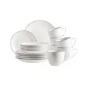 Mäser Kaffeeservice, Porzellan Felise Weiß / Schwarz