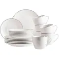 Mäser Kaffeeservice Felise, Schwarz, Weiß, Keramik, 18-teilig, Uni, 225 ml,225 ml, Essen & Trinken, Geschirr, Geschirr-Sets, Kaffeeservice