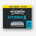 Wilkinson Sword Hydro 5 Herrenrasierer Klinge, Herrenrasierer Ersatzklingen-Pack, Haut-Hydratation, karbonbeschichtete Klingen, 4 Ersatzklingen plus 1 gratis