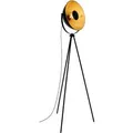 Brilo Stehleuchte Sand Kabelschalter Retro 58 cm Schwarz-Gold