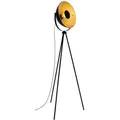Retro-stehleuchte Briloner Leuchten Sand, 60 W, Ip20, Schwarz-gold, Metall, Exkl. 1x E27, 58 X 34,5 X 148 Cm