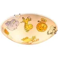 Globo Lighting Deckenleuchte, Mehrfarbig, Glas, Rund, 30x6.5x30 cm, Lampen & Leuchten, Innenbeleuchtung, Kinderzimmerlampen