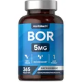 Boron 5mg Reines Bor je Tablette | 1 Jahr Vorrat - 365 Vegane Tabletten | Hochdosiert | Ohne unerwünschte Zusätze | Boron Supplement | von Horbaach