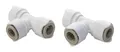 Whale WX1502 Quick-Connect T-Stück, 15 mm, Doppelgreifer-Design, für heißes und kaltes Wasser, halbstarres Polyethylen, Weiß