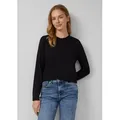 s.Oliver Longpullover Strickpullover Strickpullover aus Viskosemix schwarz XXL (44)