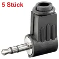 90° Stereo Klinke Winkelstecker Stecker 3,5mm Lötversion für Mikrofon Kopfhörer