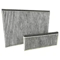 vhbw 2x Filter kompatibel mit Constructa CD689861, CD689860, CD688860, CD686860 Dunstabzugshauben - 2x Aktivkohlefilter Grau Weiß