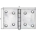 Scharnier Höhe 60 Mm Breite 90 Mm Stärke 1,25 Mm Edelstahl Breit