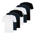 BOSS Herren Classic T-Shirts Kurzarm Shirts Pure Cotton V-Neck 6er Pack, Farbe:Mehrfarbig, Artikel:-984 Navy/White/Black, Größe:L