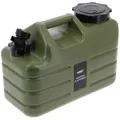 Tragbarer Wasserkanister 11 L flexibler Ausgussschlauch Oliv Camping Outdoor