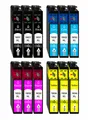 Druckerparadies 12er Pack Druckerpatronen 16 16XL kompatibel mit Epson WF-2660 Tintenpatrone (12-tlg)