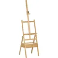 Vinsetto - Staffelei Holz Groß 150-190 Cm Hoch Holzstaffelei Für Leinwände Bis 92 Cm Leinwand Ständer Mit Integriertem Malkoffer Feldstaffeleifür Malerei, Skizze, Hochzeit, Ausstellung