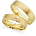 Phönix Trauring Schmuck Partnerring Ehering Verlobungsring Freundschaftsring, Made in Germany - wahlweise mit oder ohne Brillant gelb|goldfarben 72
