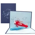 Pop Up Karte "Flugzeug" Geburtstagskarte, Reisegutschein, Einladung & Gutschein