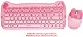 LogiLink Kinder Desktop Set KITTY, kabellos, pink