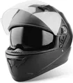VINZ Kennet Integralhelm mit Sonnenblende | Motorrad Helm Vollvisierhelm Mopedhelm ECE 22.06 | Motorradhelm Full-Face Helme | für Damen & Herren | In Gr. XS-XXL - Matt Schwarz | XL (60 - 61 cm)