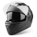 VINZ Kennet Integralhelm mit Sonnenblende | ECE 22.06 & PINLOCK vorbereitet | Motorradhelm für Herren & Damen | Mopedhelm / Vollvisierhelm | Fullface Helm Roller | Größe XS–XXL