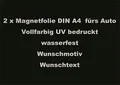 2x Firmen Werbung Magnet Schild Auto Aufkleber Wunschmotiv Text Ablösbar magnet