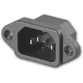 world-trading-net Kaltgeräte-Einbaustecker IEC 320 C14 Schwarz