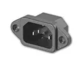 world-trading-net Schuko-Stecker Kaltgeräte-Einbaustecker IEC 320 C14 schwarz