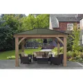Westmann Holzpavillon "Devon", Walmdach, rechteckig, BxHxT: 427 x 317 x 366 cm - beige
