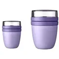 Mepal | Lunchpot Ellipse Duo Pack | praktischer To Go Becher | mikrowellen- und spülmaschinengeeignet | Vivid Lilac | 420 & 700 ml