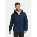 Indicode Winterjacke Herren INHebero Jacke Winter Herrenjacke Wattierte Steppjacke mit Kapuze und Reißverschluss blau XXXL (60/62)