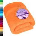 Lashuma XXL Badehandtuch 100x150 cm Orange - Blut, Linz sehr großes Badetuch Strand Dame