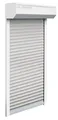 Schellenberg Vorbaurollladen-Set, 105 x 210 cm, 45°-Rollladenkasten, weiß/grau