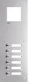 Hager RTQ106X Frontplatte intercom mono, 6 Tasten + Namensschild, 435x150x32mm, Edelstahl