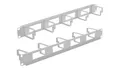 5903351262873 Organizator kabli RACK 19 1U metalowy szary z 5 uchwytami i przepu