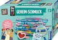 KOSMOS 605698 Die DREI !!! Geheim-Schmuck, Bastelset für echte Detektivinnen ab 8 Jahre, Freundschaftsbänder basteln, Perlenarmbänder- und Ketten herstellen mit Die DREI Ausrufezeichen