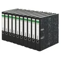 10x Elba RADO Ordner A4 Karton Wolkenmarmor 50mm schmal schwarz 100555311