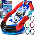 NEXTCOVER® Fahrradschloss mit Zahlencode LockPro - Das Original - [SAFESECURE] hohe Sicherheit I 5- stelliger Zahlencode, Zahlenschloss Fahrrad Stahl I Bike Lock für E-Bike I Kettenschloss