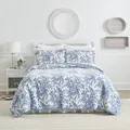 Quilt Set Wendebettwäsche aus Baumwolle mit passendem Kissenbezug, leichte Wo...