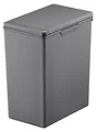 Moderner quadratischer Abfalleimer mit Touch-Bar-Deckel | 20 Liter, HxBxT 40x20,6x32,5cm | Grau