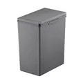 PROREGAL Moderner quadratischer Abfalleimer mit Touch-Bar-Deckel | 20 Liter, HxBxT 40x20,6x32,5cm | Grau
