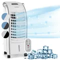 Luftkühler mobil 4-in-1 Ventilator Klimagerät Luftbefeuchter Nachtmodus 6L weiß