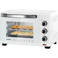 WOLTU Mini Backofen 21 L, elektrischer Minibackofen, Miniofen, Pizzaofen, 1280 W, 100-230 °C, Timer 60 Min., Ober-/Unterhitze, Doppelverglasung, W... - Weiß