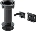 Hettich 4x Sockelverstellfuß Möbelfuß max 200kg Kunststoff schwarz Clips 9219628