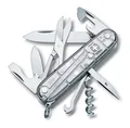 Victorinox Schweizer Taschenmesser, Climber, Multitool, Swiss Army Knife, 14 Funktionen, Klinge, Korkenzieher, Silber Transp.