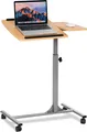 COSTWAY Laptoptisch Notebooktisch Notebookstaender Rolltisch Betttisch Pflegetisch mit Rollen und Bremsen hoehenverstellbar